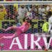 Ghana's goalkeeper #01 Lawrence Ati makes a save during the 2026 World Cup round of 32 football match between Colombia and Ghana (Photo by Odd ANDERSEN / AFP via Getty Images)