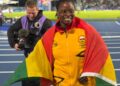 Zinabu Issah after winning Silver