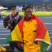 Zinabu Issah after winning Silver