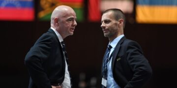 FIFA and UEFA President ; Gianni Infantino and Aleksander Čeferin.respectively