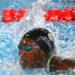 Unilez Takyi of Ghana competes in the 50m Freestyle Women Heats during the 21st World Aquatics Championships at the Aspire Dome. Doha (Qatar), February 17, 2024. (Photo by Deepbluemedia/Mondadori Portfolio via Getty Images)