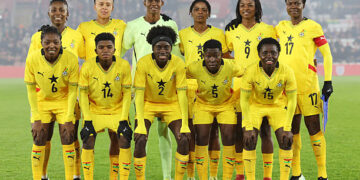 Ghana pose for a team group photo before the Women's international friendly between England and Ghana at St Mary's Stadium on December 2, 2025 in Southampton, England. (Photo by Charlotte Wilson/Offside/Offside via Getty Images)