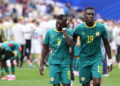Lamine Camara (8) of Senegal reacts after the 2026 FIFA World Cup Round of 32 match between Belgium and Senegal at Lumen Field (Seattle Stadium) in Seattle, Washington, United States on July 01, 2026. (Photo by Ercin Erturk/Anadolu via Getty Images)