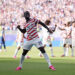Folarin Balogun #20 of the United States celebrates scoring his team's first goal during the FIFA World Cup 2026 Round of 32 match between USA and Bosnia and Herzegovina at San Francisco Bay Area Stadium on July 01, 2026 in Santa Clara, California. (Photo by Alex Pantling - FIFA/FIFA via Getty Images)