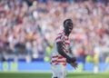 Folarin Balogun, #20 of the United States celebrates after scoring a goal during the FIFA World Cup 2026 Round Of 32 match between United States and Bosnia and Herzegovina at San Francisco Bay Area Stadium on July 1, 2026 in Santa Clara, California. (Photo by Elysia Su/ISI Photos/ISI Photos via Getty Images)