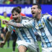 Argentina's forward #10 Lionel Messi celebrates scoring his team's second goal during the 2026 World Cup round of 16 football match between Argentina and Egypt at Atlanta Stadium in Atlanta on July 7, 2026. (Photo by Thomas COEX / AFP via Getty Images)