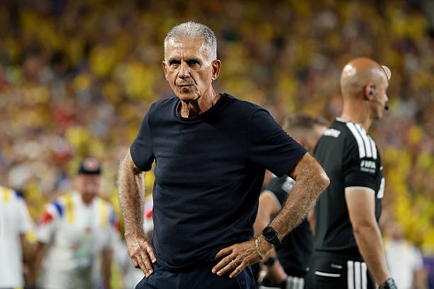 Carlos Queiroz, Head Coach of Ghana, reacts after the 0-1 loss during the FIFA World Cup 2026 Round of 32 match between Colombia and Ghana at Kansas City Stadium on July 03, 2026 in Kansas City, Missouri. (Photo by Julian Finney - FIFA/FIFA via Getty Images)