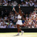 Coco Gauff of United States celebrates winning match point against Jessica Pegula of United States during their Ladies' Singles quarterfinal match on day nine of The Championships Wimbledon 2026 at All England Lawn Tennis and Croquet Club on July 07, 2026 in London, England. (Photo by Clive Brunskill/Getty Images)