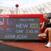 Josh Kerr of Team Great Britain celebrates after winning the 1 Mile Men's Final and setting a new World Record during the Novuna London Athletics Meet, part of the 2026 Wanda Diamond League, at London Stadium on July 18, 2026 in London, England. (Photo by Michael Steele/Getty Images)