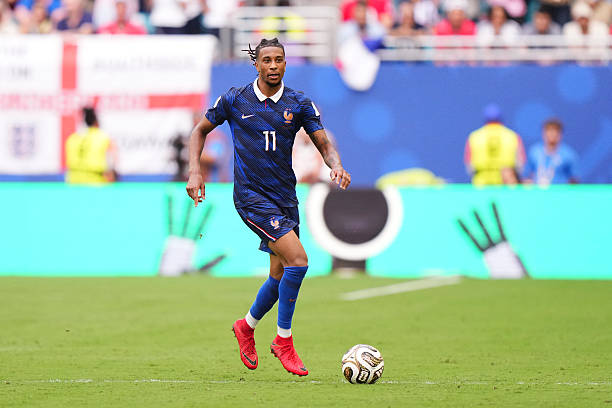 Michael Olise of France runs with the ball during the FIFA World Cup 2026 Bronze Medal Match match between France and England at Miami Stadium on July 18, 2026 in Miami Gardens, Florida. (Photo by Europa Press Sports/Europa Press via Getty Images)
