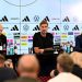 (L-R) Bernd Neuendorf, President of the German Football Association
(DFB), Juergen Klopp, Head Coach of Germany and Hans-Joachim Watzke, Vice President of the German Football Association (DFB), take part in the DFB Press Conference at DFB-Campus on July 24, 2026 in Frankfurt am Main, Germany. (Photo by Christian Kaspar-Bartke/Getty Images)