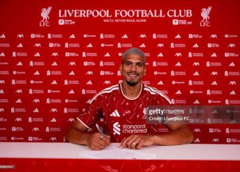 Ronald Araujo (Photo by Liverpool FC/Liverpool FC via Getty Images)