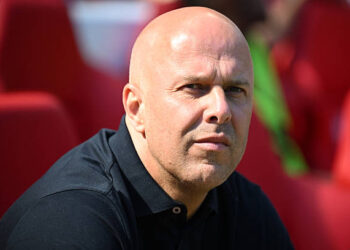 Dutch manager Arne Slot looks on ahead of the English Premier League football match between Liverpool and Brentford at Anfield in Liverpool, north west England on May 24, 2026. (Photo by Paul ELLIS / AFP via Getty Images) / RESTRICTED TO EDITORIAL USE. No use with unauthorized audio, video, data, fixture lists, club/league logos or 'live' services. Online in-match use limited to 120 images. An additional 40 images may be used in extra time. No video emulation. Social media in-match use limited to 120 images. An additional 40 images may be used in extra time. No use in betting publications, games or single club/league/player publications. /
