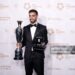 Bruno Fernandes with his PFA players player of the year award during the PFA Awards 2026 (Photo by Peter Byrne/PA Images via Getty Images)