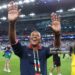 Bubista, Head Coach of Cabo Verde, applauds fans after the 0-0 draw during the FIFA World Cup 2026 Group H match between Cabo Verde and Saudi Arabia (Photo by Michael Steele/Getty Images)