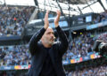 Enzo Maresca, Manager of Manchester City, applauds the fans prior to the Premier League 2026/27 match between Manchester City and AFC Bournemouth at Etihad Stadium on August 23, 2026 in Manchester, England. (Photo by Michael Steele/Getty Images)