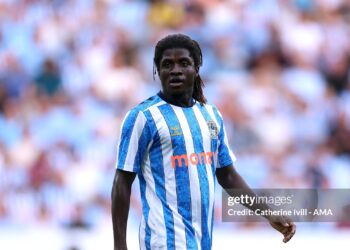 Caleb Yirenkyi of Coventry City during the pre-season friendly match between Coventry City and AS Monaco (Photo by Catherine Ivill - AMA/Getty Images)