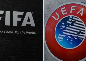 FIFA and UEFA logo. Photo Courtesy: BBC