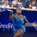 Coco Gauff of the United States in action against Marta Kostyuk of Ukraine in the quarter-final on Day 11 of the Cincinnati Open (Photo by Robert Prange/Getty Images)