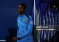 Genesis Antwi of Chelsea during the FA Youth Cup 4th Round match between Chelsea FC U18 and Merstham FC U18 at Kingsmeadow (Photo by Chris Lee - Chelsea FC/Chelsea FC via Getty Images)