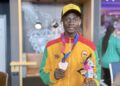 Amadu Mohammed with his Bronze Medal