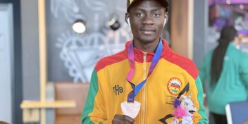 Amadu Mohammed with his Bronze Medal