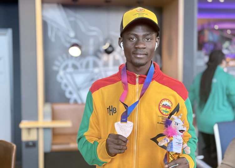 Amadu Mohammed with his Bronze Medal
