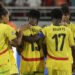 Ghana's midfielder #23 Josephine Afua Kyerewaa Bonsu and defender #17 Portia Boakye console their forward #13 Evelyn Badu after missing a shot in the penalty shootout at the end of their 2025 Women's Africa Cup of Nations semi-final football match against Morocco at Prince Moulay Abdellah Stadium in Rabat on July 22, 2025. (Photo by Abdel Majid BZIOUAT / AFP) (Photo by ABDEL MAJID BZIOUAT/AFP via Getty Images)