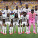KANSAS CITY, MISSOURI - JULY 03: Ghana players pose for a team photograph before the FIFA World Cup 2026 Round of 32 match between Colombia and Ghana at Kansas City Stadium on July 03, 2026 in Kansas City, Missouri. (Photo by Luke Hales/Getty Images)