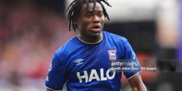 Ipswich Town's Abdul Fatawu (Photo by Adam Davy/PA Images via Getty Images)