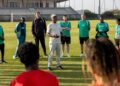 Sports Minister with the Black Queens