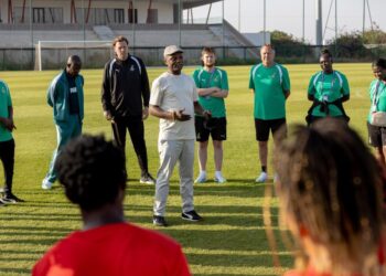 Sports Minister with the Black Queens