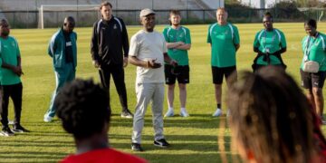 Sports Minister with the Black Queens