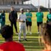 Sports Minister with the Black Queens