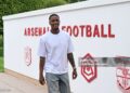Arsenal defender Ezri Konsa (Photo by Stuart MacFarlane/Arsenal FC via Getty Images)
