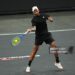 Nick Kyrgios of Australia returns a shot against Alexander Bublik of Kazakhstan during round one of The MGM Slam (Photo by Chris Unger/Getty Images)