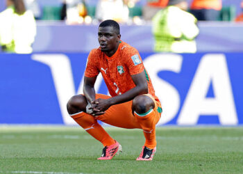 Ousmane Diomande of Ivory Coast  during the  World Cup match between Curacao  v Ivory Coast at the Philadelphia Stadium on June 25, 2026 in Philadelphia United States (Photo by Marcel Bonte/Soccrates/Getty Images)