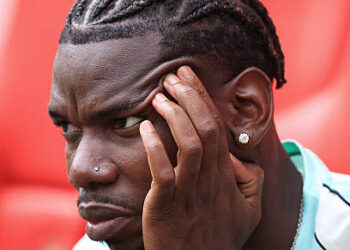 Paul Pogba of AS Monaco looks on before the pre-season friendly match between Liverpool FC and AS Monaco at Anfield on August 9, 2026 in Liverpool, England. (Photo by Simon Stacpoole/Offside/Offside via Getty Images)