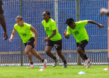 Shot of Black Queens training session Photo Courtesy: GFA