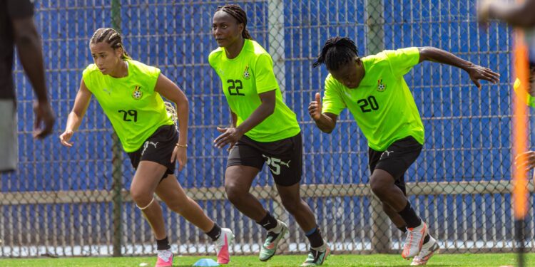 Shot of Black Queens training session Photo Courtesy: GFA