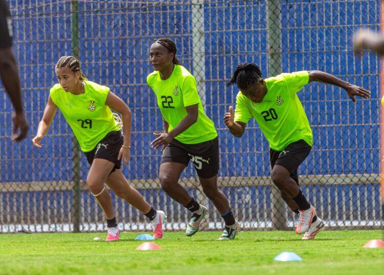 Shot of Black Queens training session Photo Courtesy: GFA