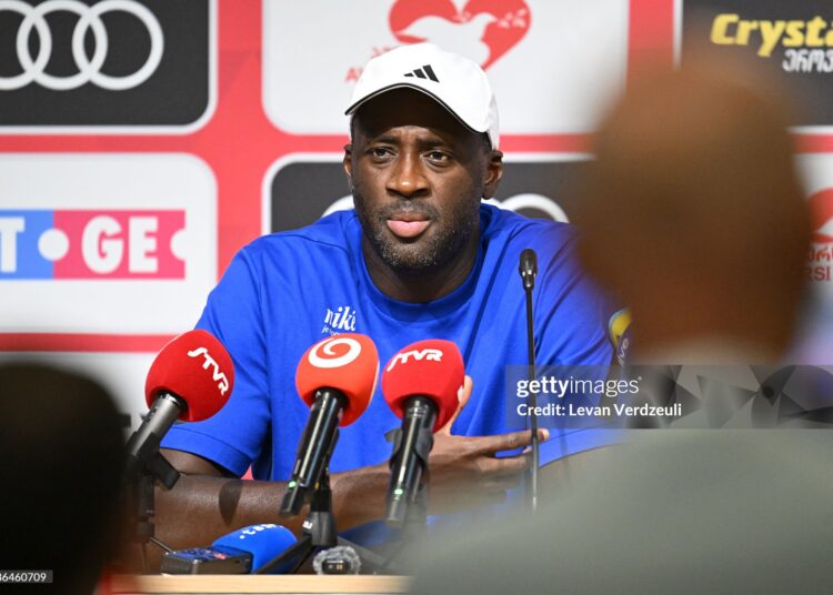 Yaya Toure, head coach of Slovan Bratislava (Photo by Levan Verdzeuli/Getty Images)