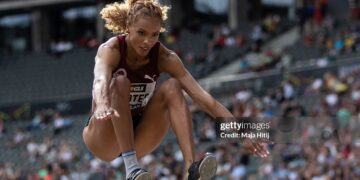 Alexandra Wester competes during women's long jump Final during a German National Championship in Athletics (Photo by Maja Hitij/Bongarts/Getty Images)