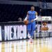 Russell Westbrook #0 of the Oklahoma City Thunder warms up before the game against the Brooklyn Nets as part of the NBA Mexico Games 2017 on December 7, 2017 at the Arena Ciudad de México NBAE (Photo by Joe Murphy/NBAE via Getty Images)