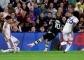 Rayan Cherki scores the second goal. Photo Courtesy: Getty Images