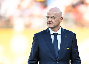 FIFA president Gianni Infantino looks on after the FIFA World Cup 2026 Final match between Spain and Argentina at New York New Jersey Stadium on July 19, 2026 in East Rutherford, United States. (Photo by Harry Langer/DeFodi Images/DeFodi via Getty Images)