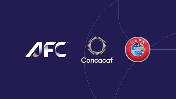 AFC, CONCACAF and UEFA