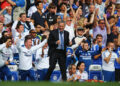 Chelsea manager Jose Mourinho celebrates Frank Lampard's goal during the Barclays Premier League match between Chelsea and Hull City at Stamford Bridge on August 18, 2013 in London, England.  (Photo by Clive Mason/Getty Images)