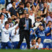 Chelsea manager Jose Mourinho celebrates Frank Lampard's goal during the Barclays Premier League match between Chelsea and Hull City at Stamford Bridge on August 18, 2013 in London, England.  (Photo by Clive Mason/Getty Images)