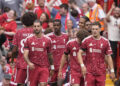 Liverpool's Alexander Isak celebrates scoring their side's first goal of the game during the pre-season friendly match at Anfield, Liverpool. Picture date: Sunday August 9, 2026. (Photo by Peter Byrne/PA Images via Getty Images)
